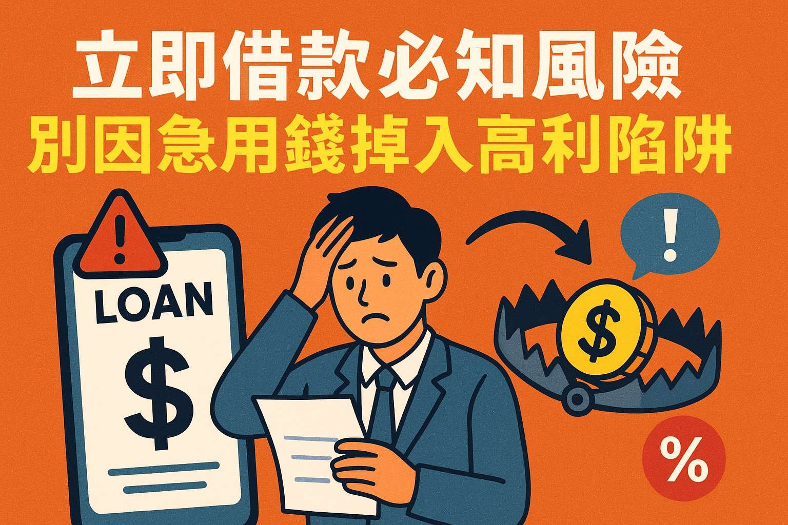 立即借款必知風險，別因急用錢掉入高利陷阱